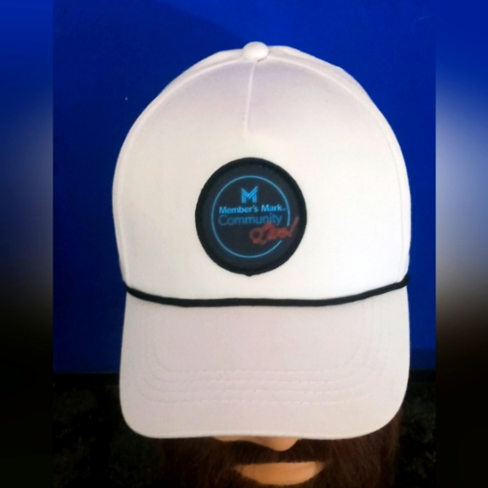 Sams Member mart Community Crest White Baseball Cap new